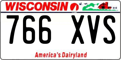 WI license plate 766XVS