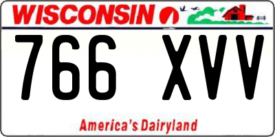 WI license plate 766XVV