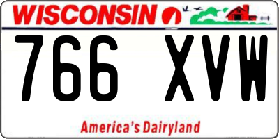 WI license plate 766XVW