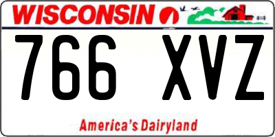 WI license plate 766XVZ