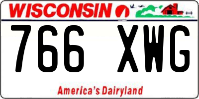 WI license plate 766XWG