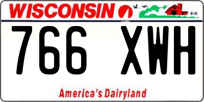 WI license plate 766XWH
