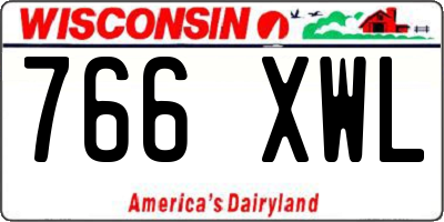 WI license plate 766XWL