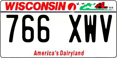 WI license plate 766XWV