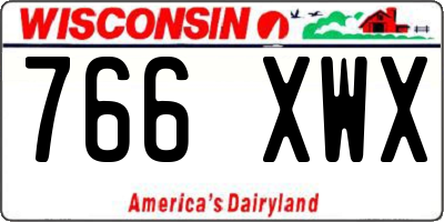 WI license plate 766XWX