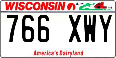 WI license plate 766XWY