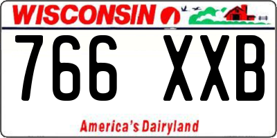 WI license plate 766XXB