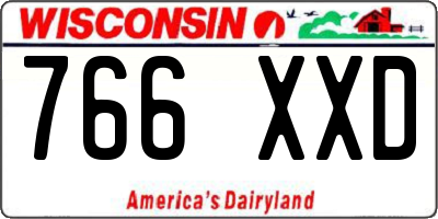 WI license plate 766XXD