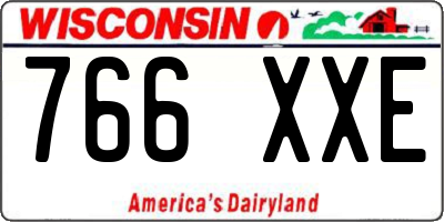 WI license plate 766XXE