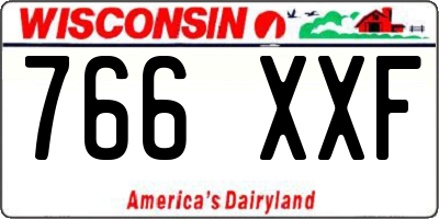 WI license plate 766XXF