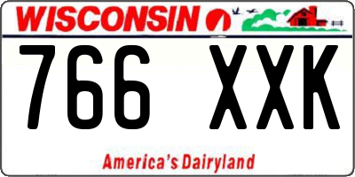 WI license plate 766XXK