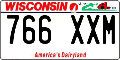 WI license plate 766XXM
