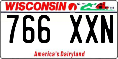 WI license plate 766XXN