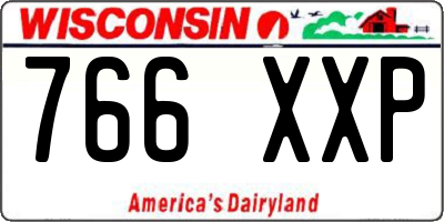 WI license plate 766XXP