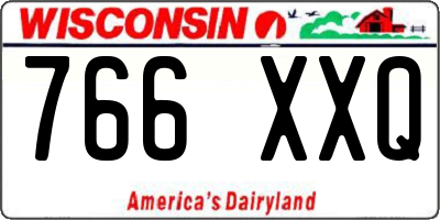 WI license plate 766XXQ