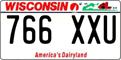 WI license plate 766XXU