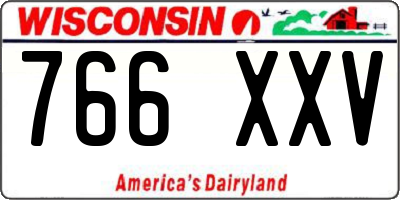 WI license plate 766XXV