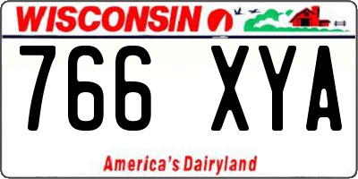 WI license plate 766XYA