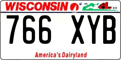WI license plate 766XYB