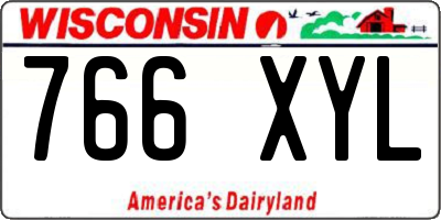 WI license plate 766XYL
