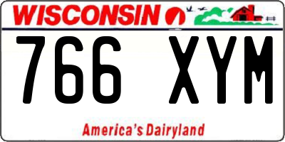 WI license plate 766XYM