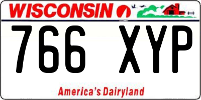 WI license plate 766XYP