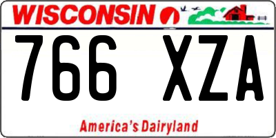 WI license plate 766XZA