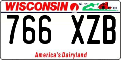 WI license plate 766XZB