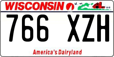 WI license plate 766XZH