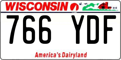 WI license plate 766YDF