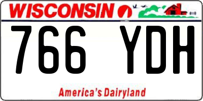 WI license plate 766YDH