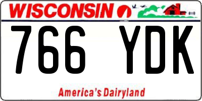 WI license plate 766YDK