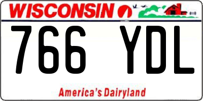 WI license plate 766YDL