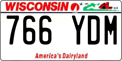 WI license plate 766YDM