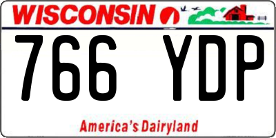 WI license plate 766YDP