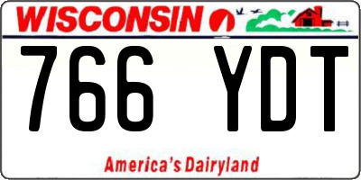 WI license plate 766YDT