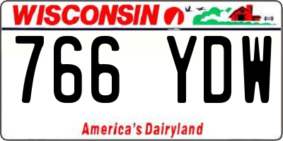 WI license plate 766YDW
