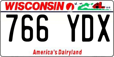 WI license plate 766YDX