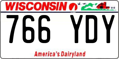 WI license plate 766YDY