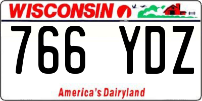 WI license plate 766YDZ