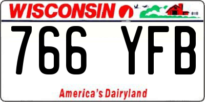 WI license plate 766YFB