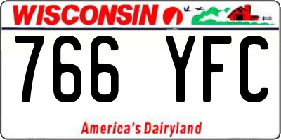 WI license plate 766YFC