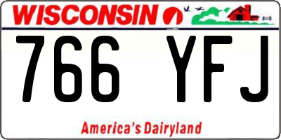 WI license plate 766YFJ
