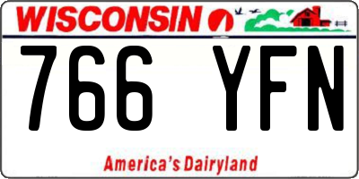 WI license plate 766YFN