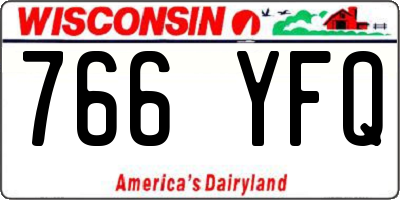 WI license plate 766YFQ
