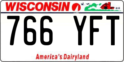 WI license plate 766YFT
