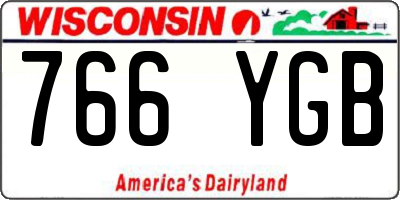 WI license plate 766YGB