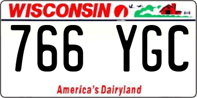 WI license plate 766YGC