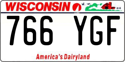 WI license plate 766YGF