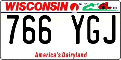 WI license plate 766YGJ